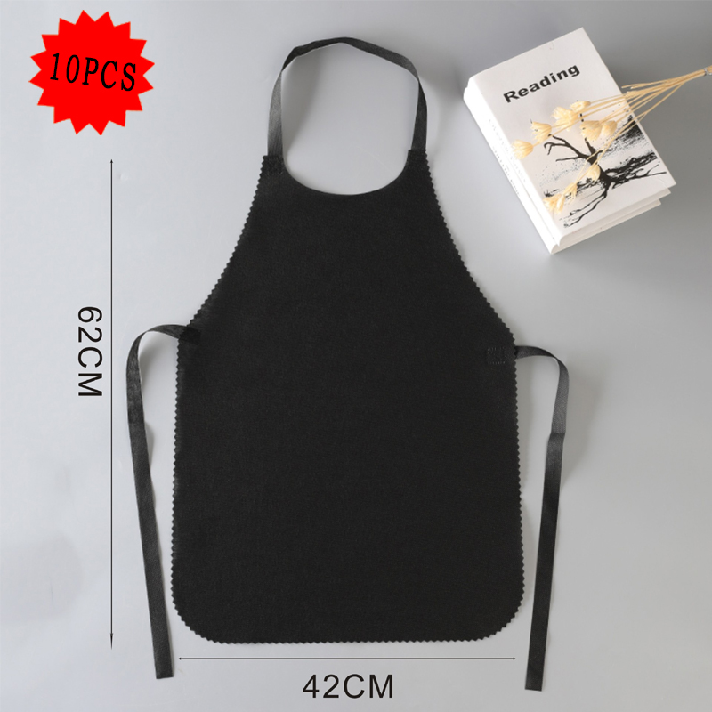 Kitchen Appliances Hobart - 10Pcs Non Woven Disposable Aprons Solid