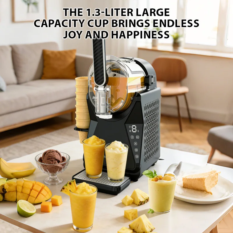 Ice Cream Maker Electric - Commercial 1.3L Smoothie Maker, Cold Drink